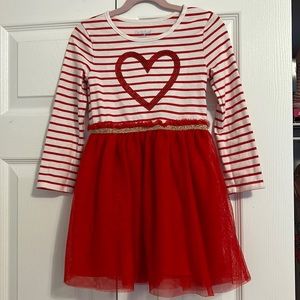 Red heart dress red